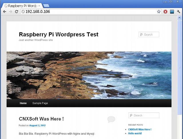 Wordpress for Raspberry Pi using Nginx and MySQL