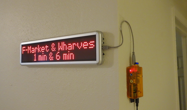 SF Muni LED Sign at Home with Raspberry Pi - post in A Foo walks into a Bar... - blog by Pavel Shved - coldattic.info