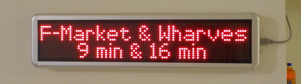 SF Muni LED Sign at Home with Raspberry Pi - post in A Foo walks into a Bar... - blog by Pavel Shved - coldattic.info