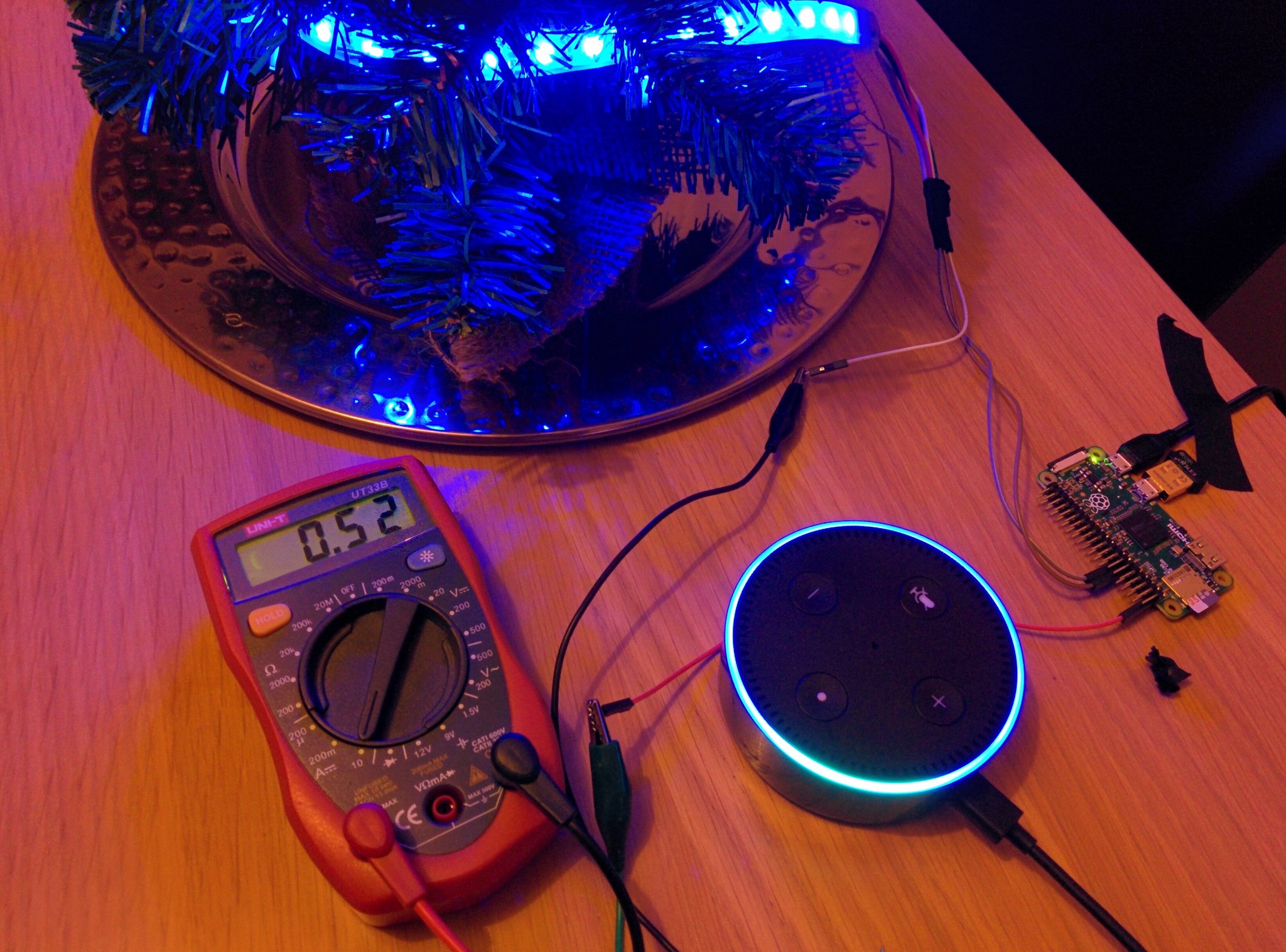 of Things Christmas tree uses Alexa and a Raspberry Pi