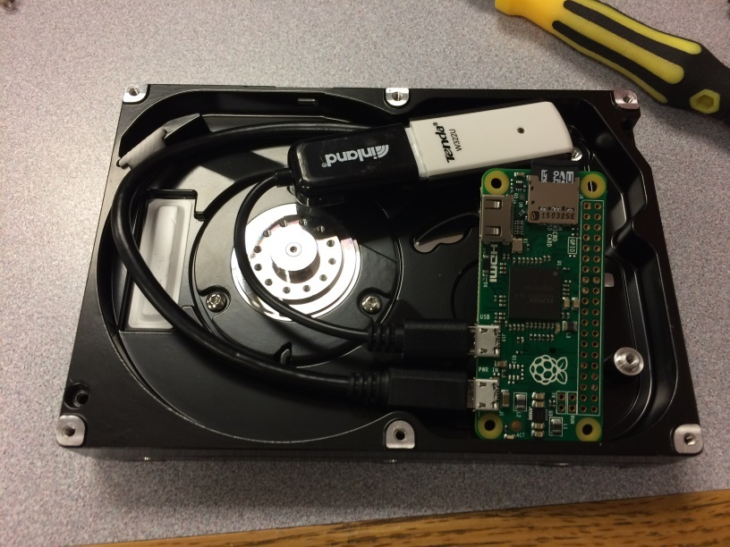 Hiding a Raspberry Pi Zero inside an old hard drive Raspberry Pi Pod